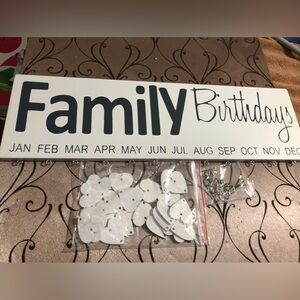 NEW  16”inch Family Birthdays 🥳 sign